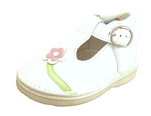 B-7056 (SALE) - White Flower High Tops - Euro 19 Size 4
