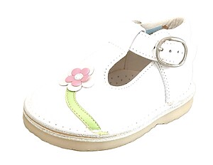 B-7056 (SALE) - White Flower High Tops - Euro 19 Size 4