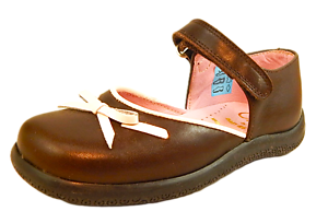 B-7106 - Brown Pink Mary Janes - Euro 25 Size 8