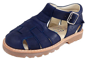 B-7119 - Navy Blue Nubuck Sandals