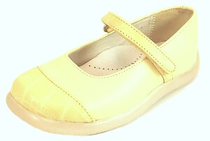 B-7126 - Yellow Mary Janes - European 25 Size 8