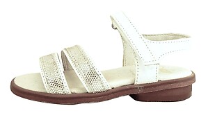B-7170 - Silver White Sandals - Euro 25 Size 8