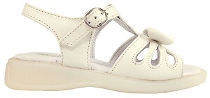 B-7420 - Ivory Bow Sandals - Euro 25 Size 8