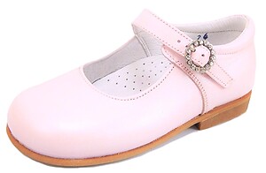 B-7426 - Pink Rhinestone Buckle Dress Shoes