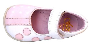 B-7507 - Pink Polka Dots Mary Janes - Euro 19 Size 4