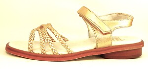 B-7520 - Gold Woven Dress Sandals - Euro 28 Size 10.5