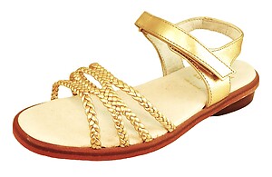 B-7520 - Gold Woven Dress Sandals - Euro 28 Size 10.5