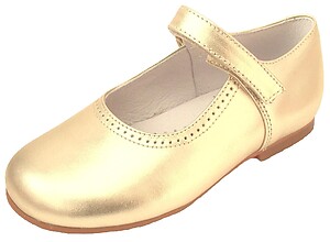 B-7704 - (Sale) Gold Dress Mary Janes