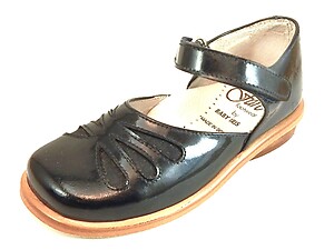 B-7729 - Black Patent Dress Shoes - European 24 Size 7