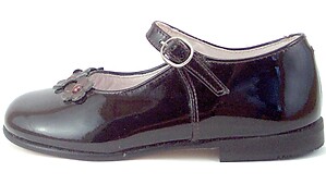 B-7732 - Brown Patent Mary Janes