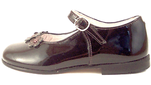B-7732 - Brown Patent Mary Janes