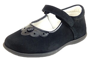 B-7784 - Black Nubuck Mary Janes