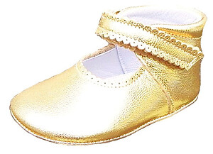DO-103 - Gold Dress Crib Shoes