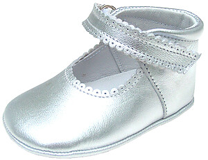 DO-103 - Silver Crib Pram Shoes