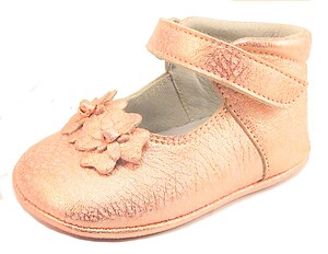 DO-130S - Coral Metallic Crib Shoes