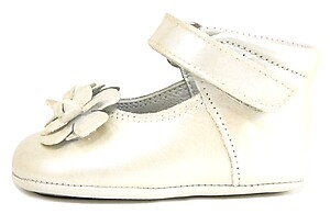 DO-130S - Ivory Crib Shoes - EU 16 US 0