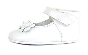 DO-130S - White Flower Crib Shoes