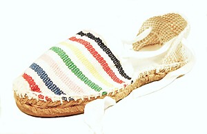 E-11 -  White Rainbow Stripe Espadrilles