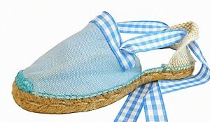 E-11 - Blue Gingham Espadrilles - Euro 31 Size 1