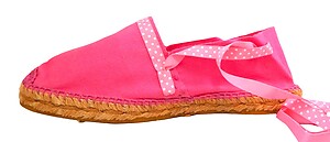 E-13 - Fuchsia Dot Espadrilles