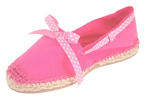 E-16 - Fuchsia Dot Espadrilles