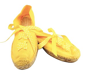 E-18 - Yellow Polka Dot Espadrilles