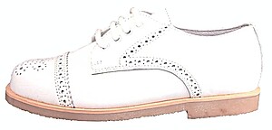Boys' White Dress Oxfords