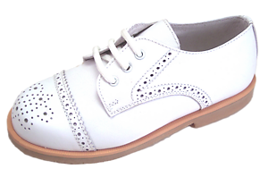 Boys' White Dress Oxfords