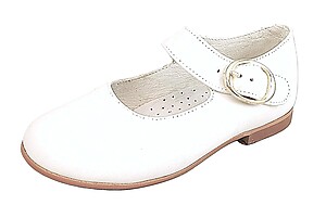 F-3077 (Sale) - White Mary Janes - Euro 24 Size 7