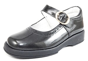 FARO F-3289 - Black Metallic Patent Mary Janes - Euro 38 Size 10.5