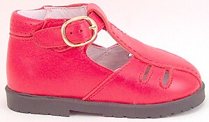 FARO F-3579 - Red T-Strap High Tops - Euro 19 Size 4