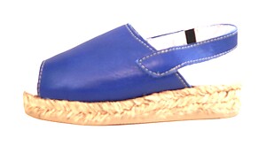 FARO F-3582 - Blue Leather Espadrilles