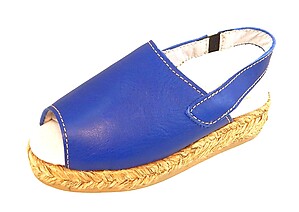 FARO F-3582 - Blue Leather Espadrilles