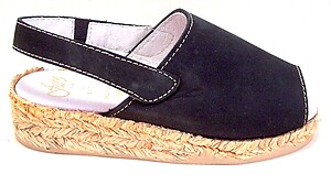 FARO F-3582 - Black Nubuck Espadrilles