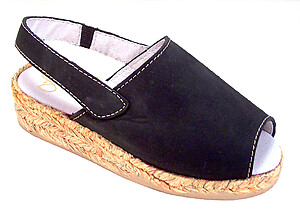 FARO F-3582 - Black Nubuck Espadrilles