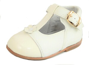 FARO F-4091 - White Cream Cap Toe Dress Shoes - Euro 19 Size 4