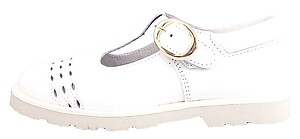 FARO F-4283 - White Leather T-Straps