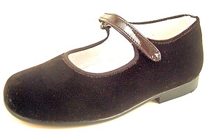 K-1018 - Brown Velvet Mary Janes