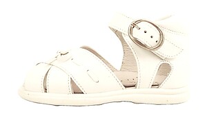 K-1055 (Sale) - White Bow Sandals -Euro 19 - US 4