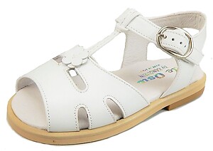 K-1062 - White T-Strap Sandal - Euro 24 Size 7