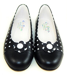 K-1091 - Black Retro Polka Dots - Euro 27 Size 10