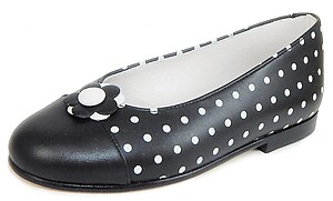 K-1091 - Black Retro Polka Dots - Euro 27 Size 10