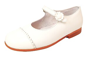 K-1220 - White Cap Toe Mary Janes