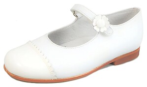 K-1220 - White Cap Toe Mary Janes