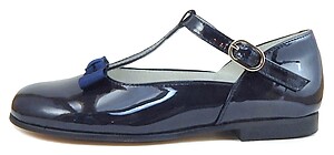 K-4882 - Navy Patent T-Straps