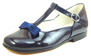 K-4882 - Navy Patent T-Straps