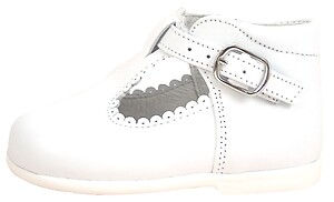 K-5146 - White High Top T-Straps