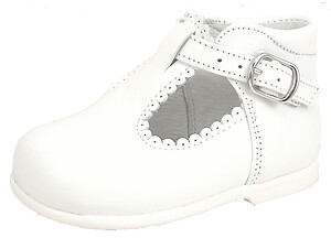 K-5146 - White High Top T-Straps