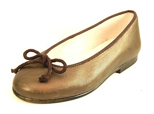 P-9838 - Brown Metallic Ballet Flats