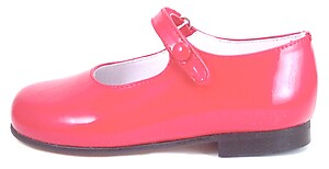 P-2550 - Red Patent Button Shoes